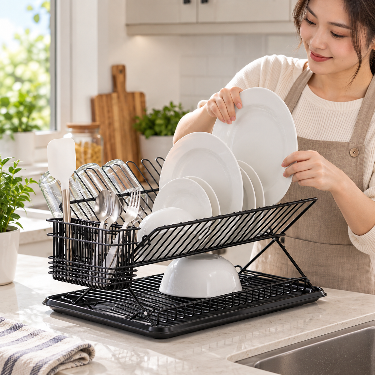 Folding Dish Drying Rack