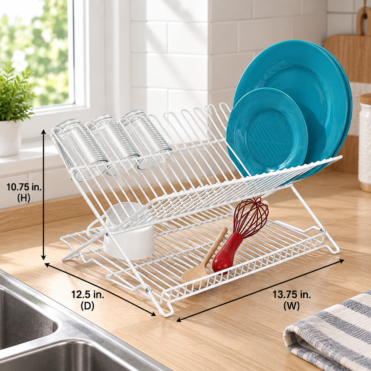 Folding Dish Drying Rack