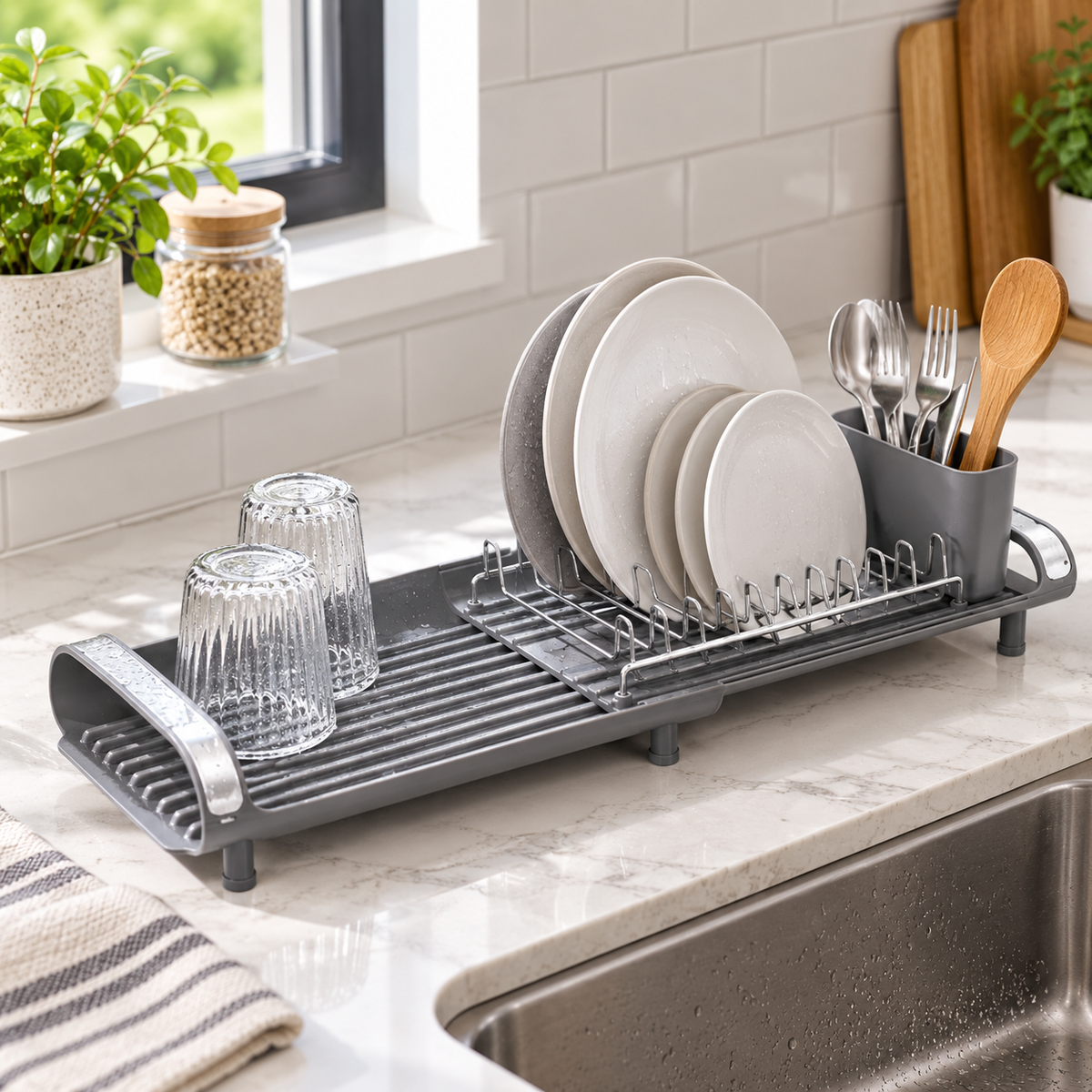 Expandable Compact Dish Rack