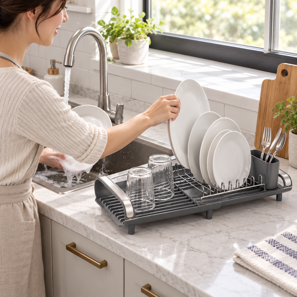 Expandable Compact Dish Rack