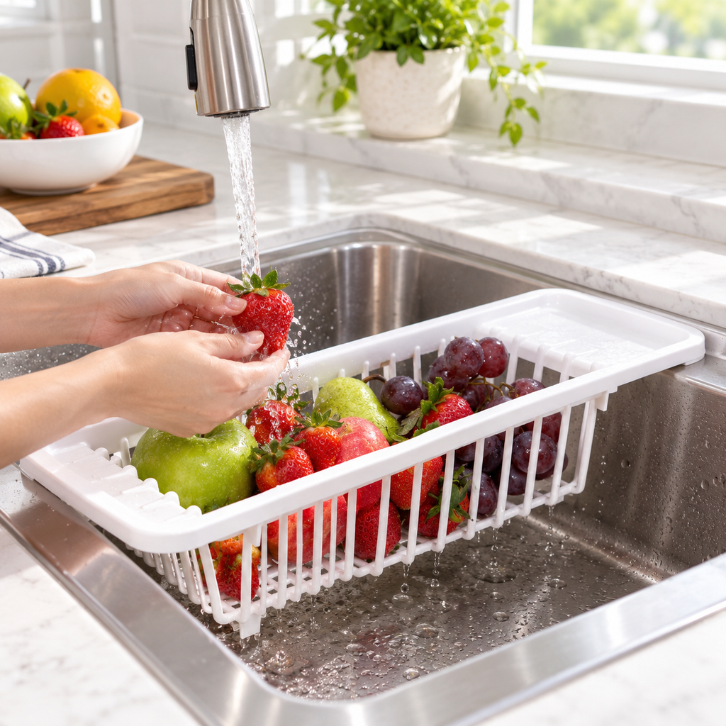Over-Sink Plastic Dish Rack