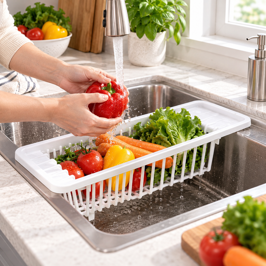 Over-Sink Plastic Dish Rack