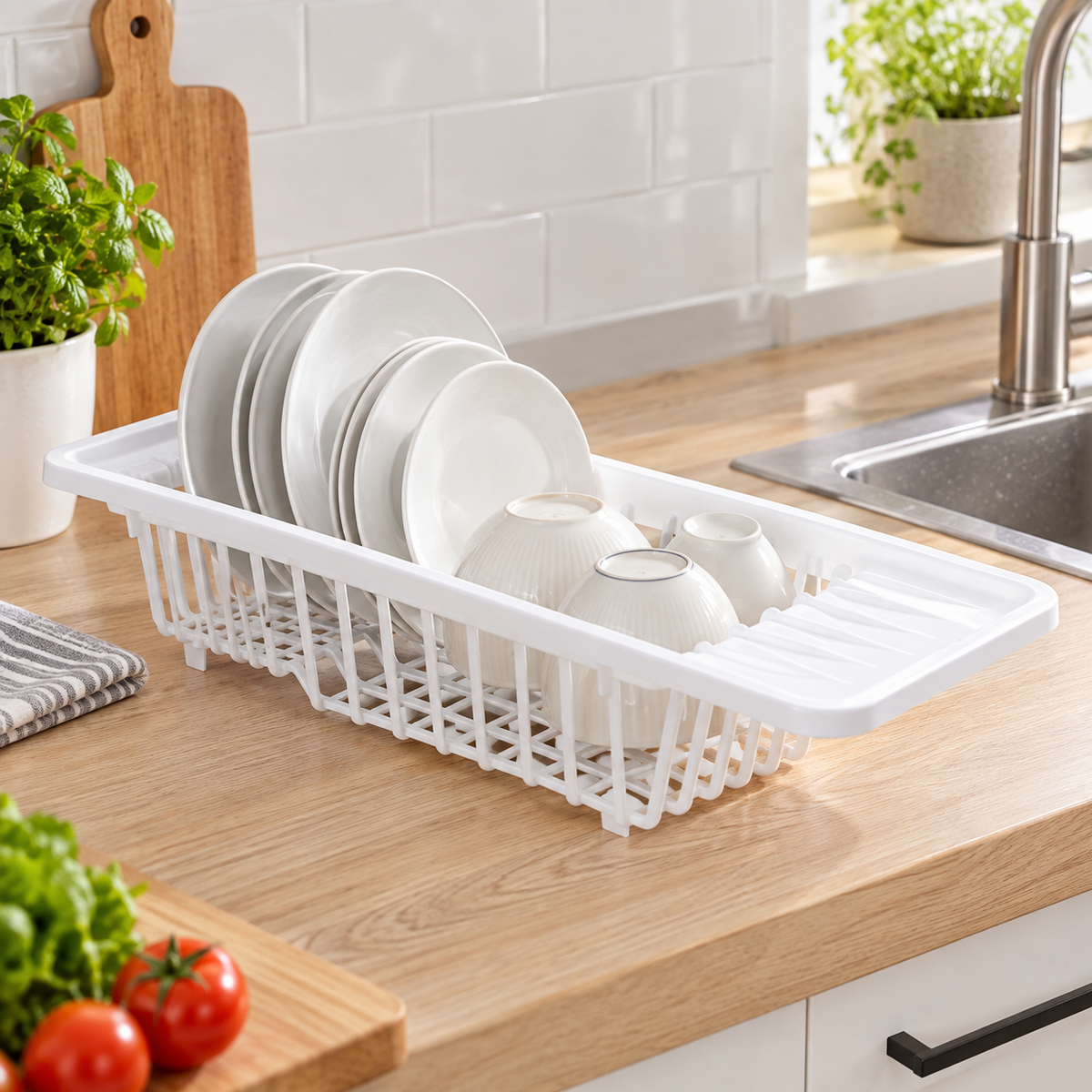 Over-Sink Plastic Dish Rack
